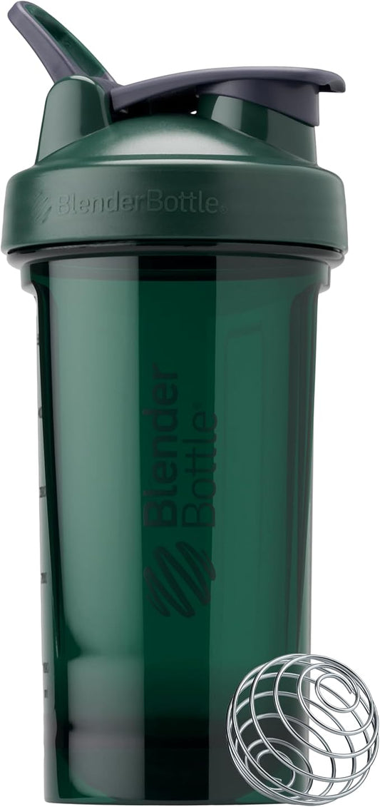 BlenderBottle Shaker Bottle Pro Series Perfect for Protein Shakes and Pre Workout, 24-Ounce, Green