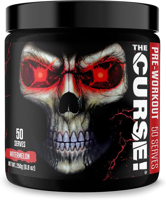 JNX SPORTS The Curse! Pre Workout Powder - Watermelon 50 Servings | Preworkout: Boost Strength, Energy + Focus for Men & Women | Caffeine, Beta-Alanine, Creatine & L-Citrulline