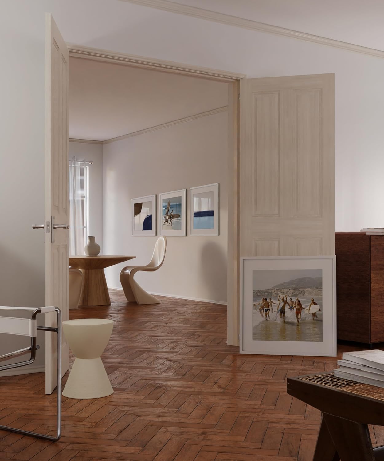 HAUS AND HUES 20x20 White Metal Picture Frames Matted to 16x16 - Features Premium Aluminum & Hanging Hardware, Shatterproof Plexiglass - Ideal for Home, Room, Office (20x20 in, White, Set of 4)