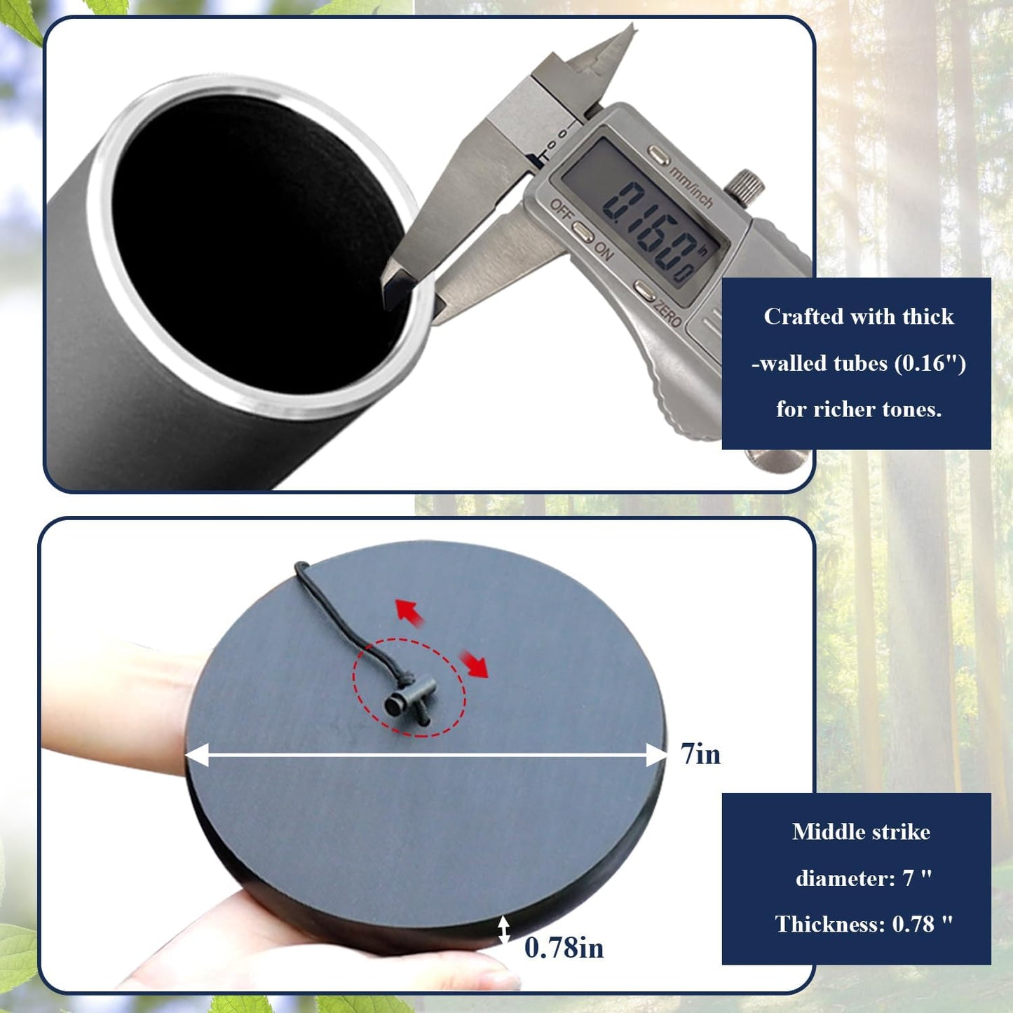 ASTARIN 90 Inch Wind Chimes for Outside with Precision Tuned, Extra Large Handcrafted Wind Chimes Outdoor Bass Tone for Patio, Backyard, Garden, and Outdoor Decor,Black