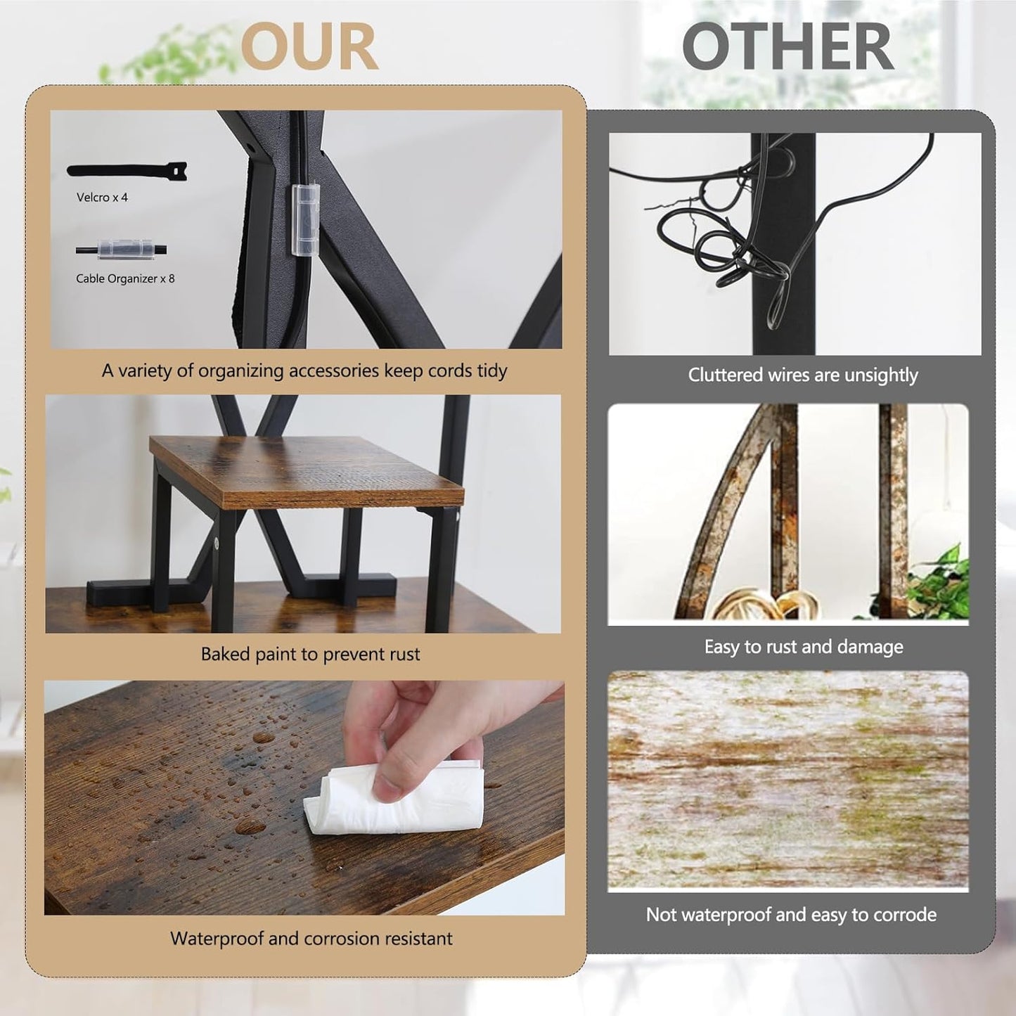 Plant Stand Indoor with Grow Lights - 9 Tiered 66" Tall Metal Plant Shelf, Curved Plant Stand with Adjustable Feets for Multiple Plants, Corner Flower Shelf for Living Room, Patio