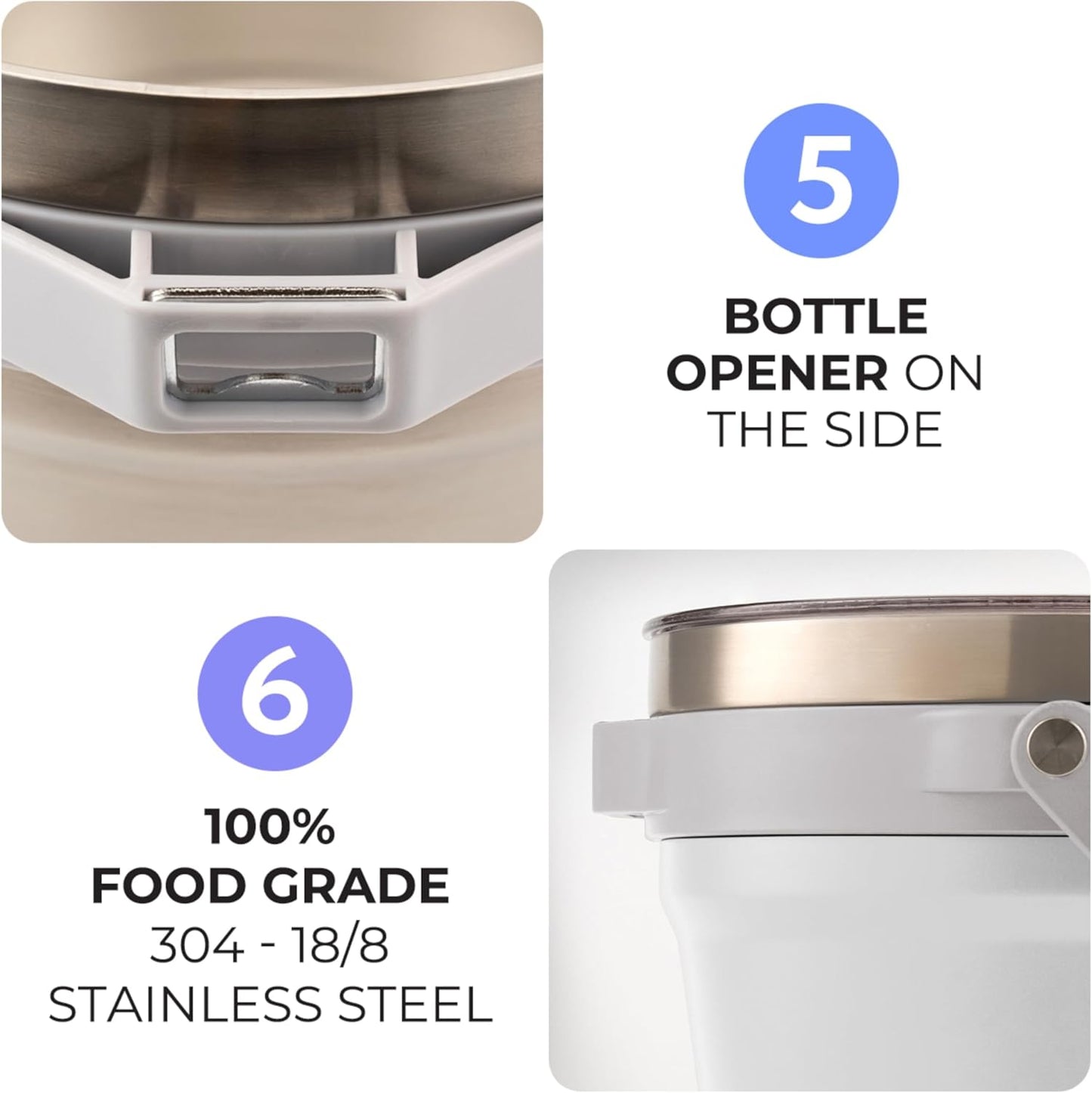 Large Insulated Ice Bucket with Lid – Stainless Steel Ice Bucket and Scoop – Ice Buckets for Parties, Bars – Ice Bucket with Lid and Scoop – Outdoor Ice Bucket, Cocktail Use (Natural Stainless)