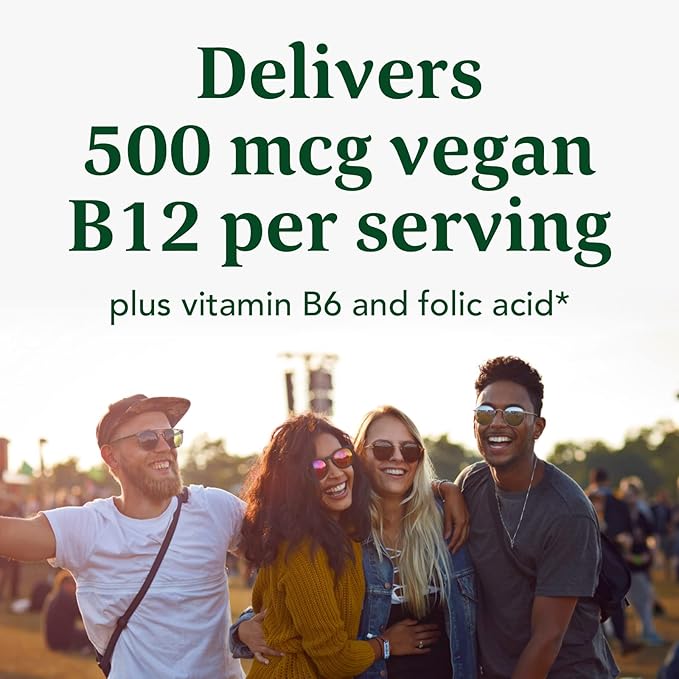 MegaFood Vegan Vitamin B12 B6, B12 B12 Vitamins 30 Tablets