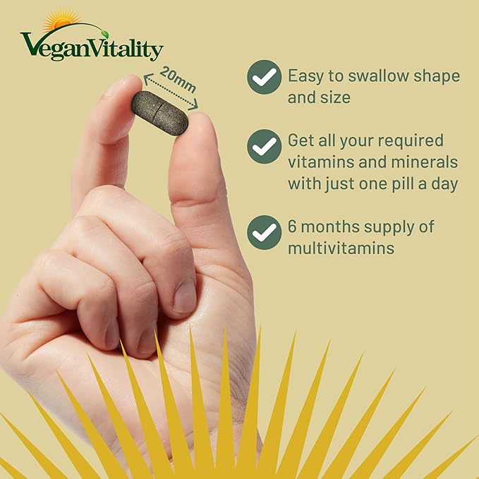 Vegan Multivitamins & Minerals for Women B12, D3 D3 & K2. 180 180 Multivitamin 6 Months