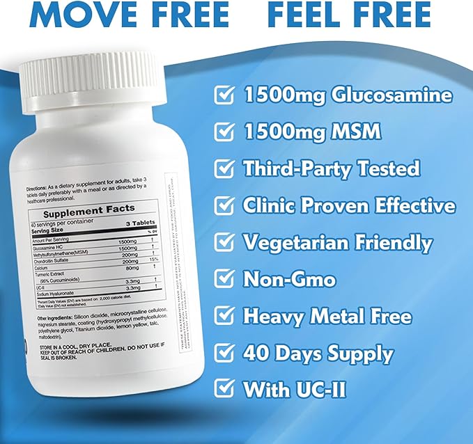 Nature's Key Glucosamine Chondroitin MSM 120 tablets (40 Days
