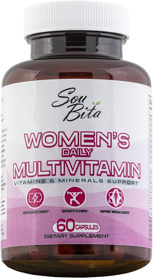 Vitamins for Women – Daily Multivitamins for Women Support for Energy, Immunity, Mood, Hair & Skin – Women's Vitamins A, B12, C, D, E, Zinc, Calcium - Women's Multivitamin in Vegetable Capsules.