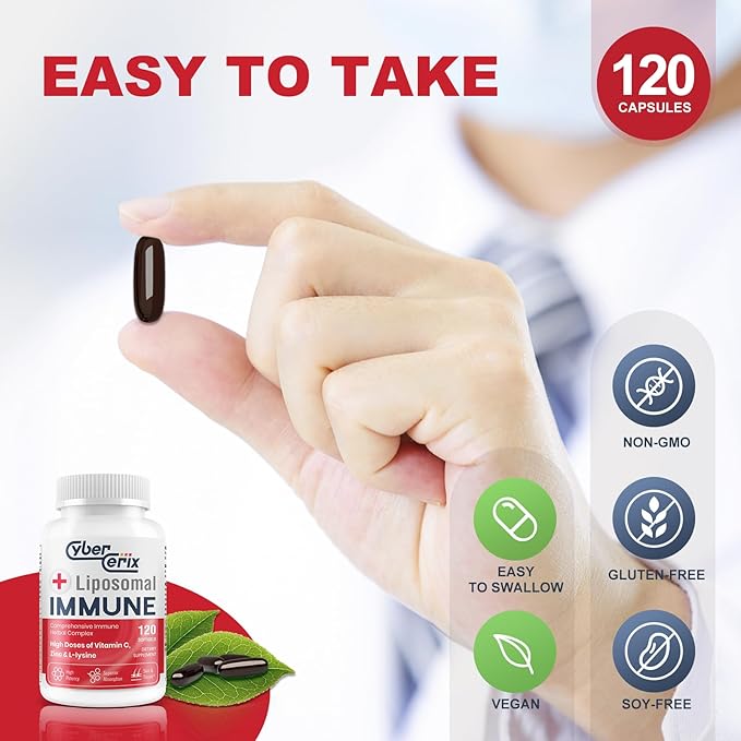 Advanced Liposomal Immune Supplement, Complex 1,500mg, Vitamins, 240 Capsules