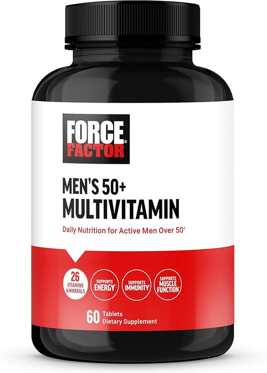 Force Factor Men’s Multivitamin 50 Plus, 26 Vitamins 60 Tablets