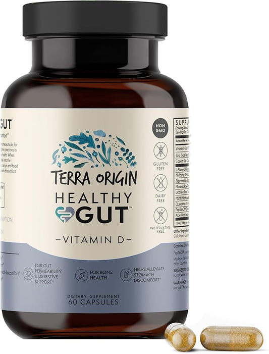 TERRA ORIGIN Healthy Gut Capsules 60 Capsules 30 Servings/60 Servings/60 Capsules