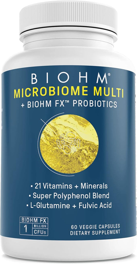 BIOHM Microbiome Multi + Probiotics 21 Vitamins 60ct/30 servings