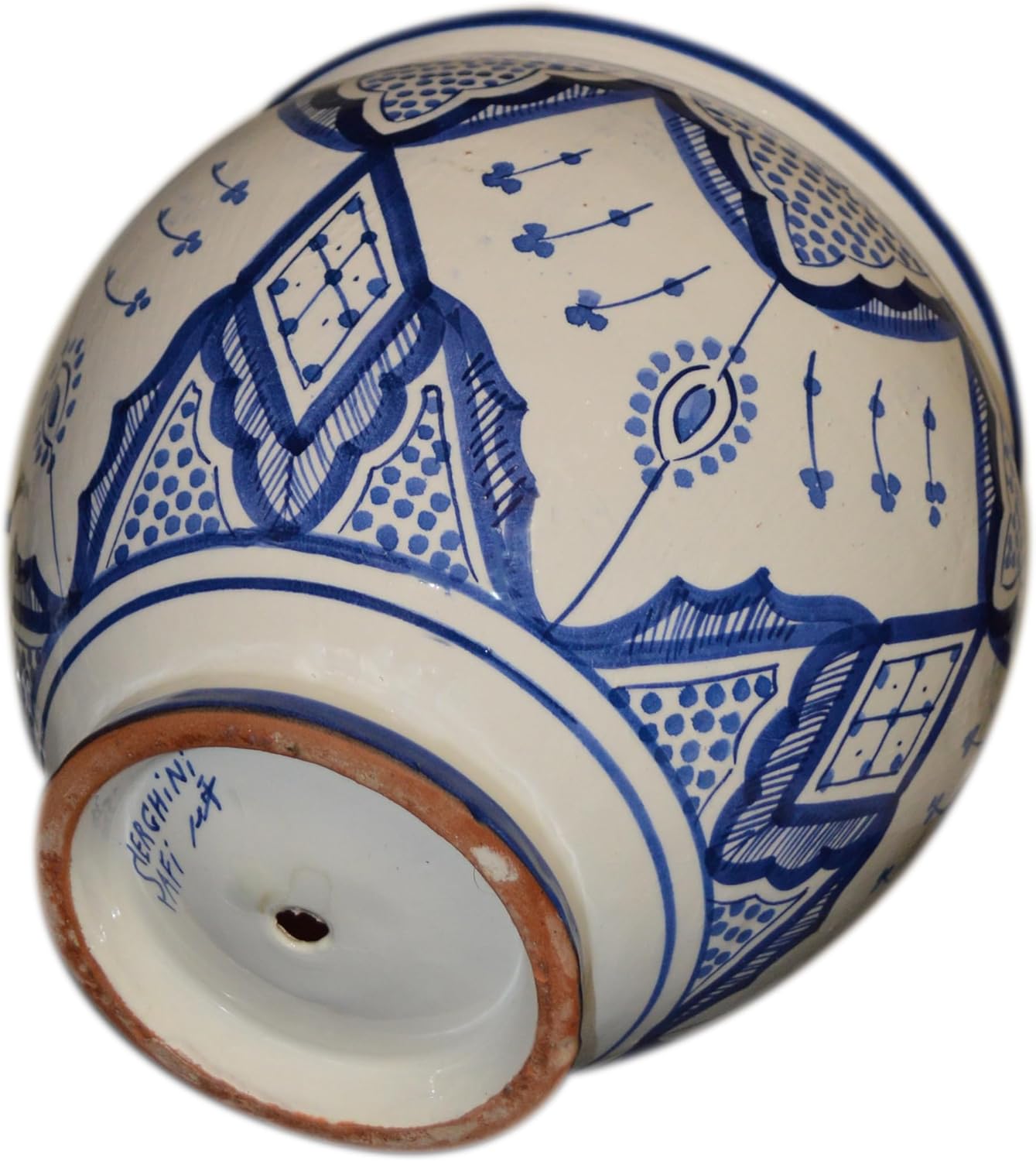 Treasures Of Morocco Flower Pot Moroccan Spanish Garden Drain Hole Ceramic Planter Handmade