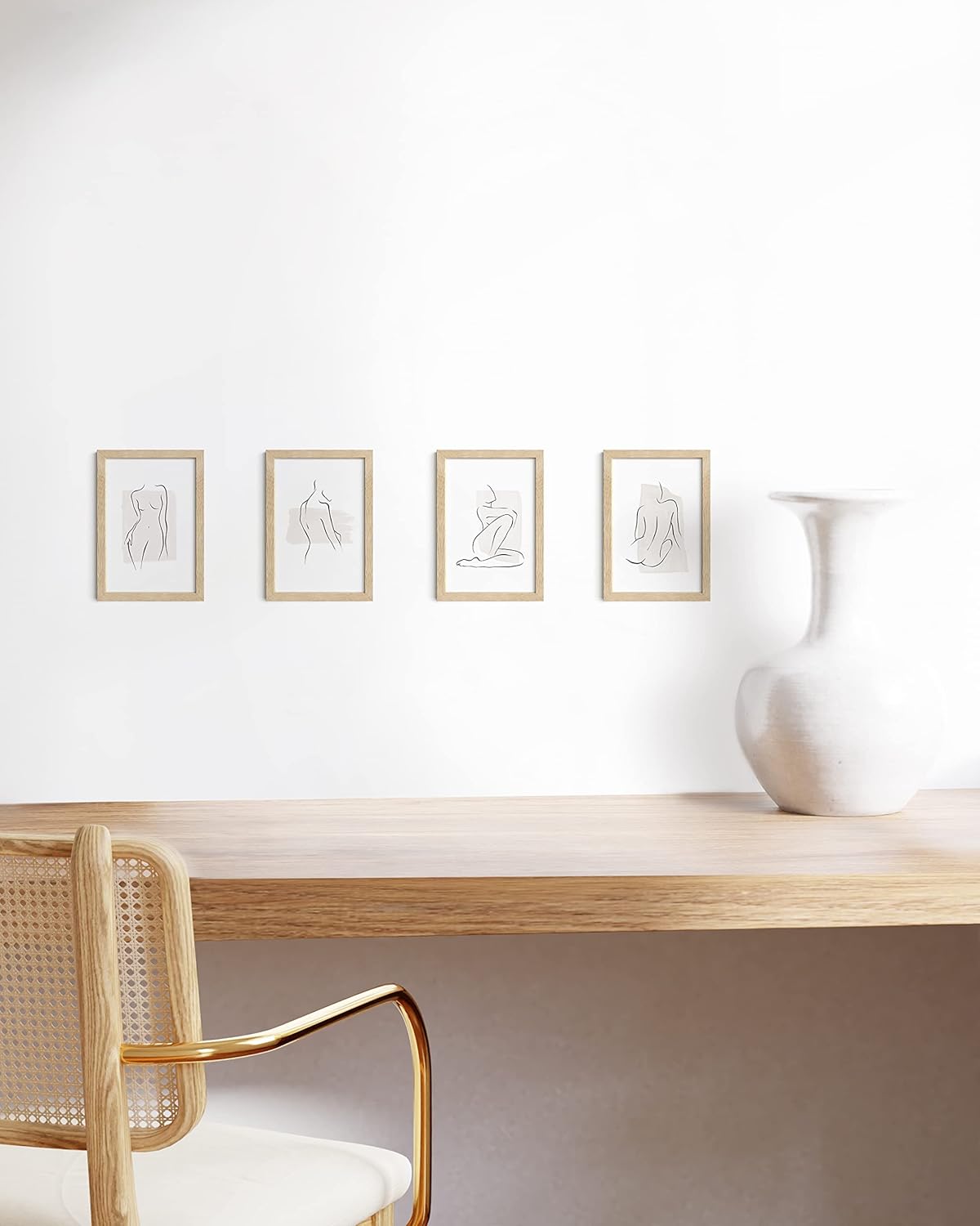 Haus and Hues 4x6 Natural Oak Wood Photo Frame Set of 15 - Mini Picture Frames Bulk Gallery Set - Premium Bulk Picture Frames 4x6 for Stylish Photo Gallery Wall Frame Set - Ideal for Home & Office