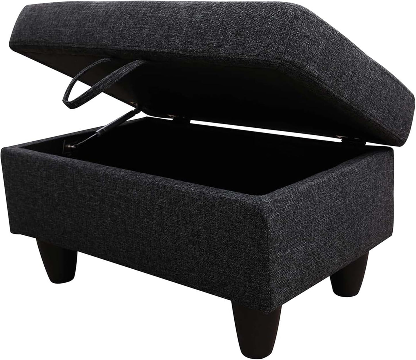 Ottoman Rectangular Storage Ottoman Bench, Footrest Stool Footstool with Lid for Living Room, Bedroom, Entryway, Brown, 28.5"x19"x17.5"