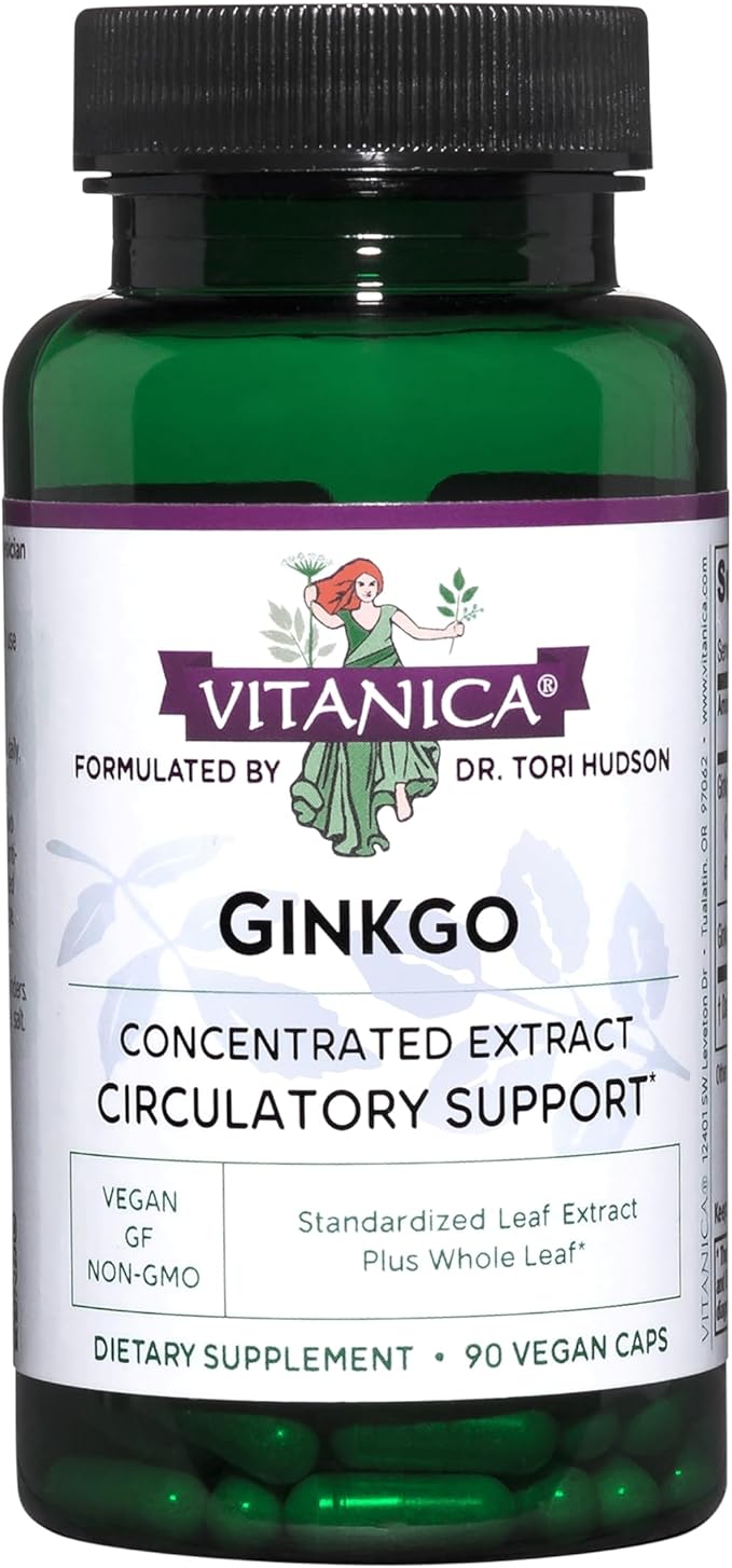 Vitanica Ginkgo - Brain Health Supplement 90 Capsules