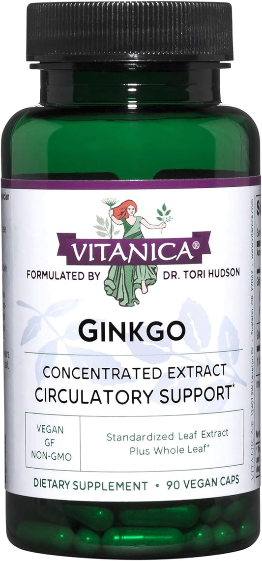 Vitanica Ginkgo - Brain Health Supplement 90 Capsules