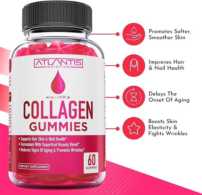 Collagen Gummies For Women 1 & 3, Vitamins 60 Collagen