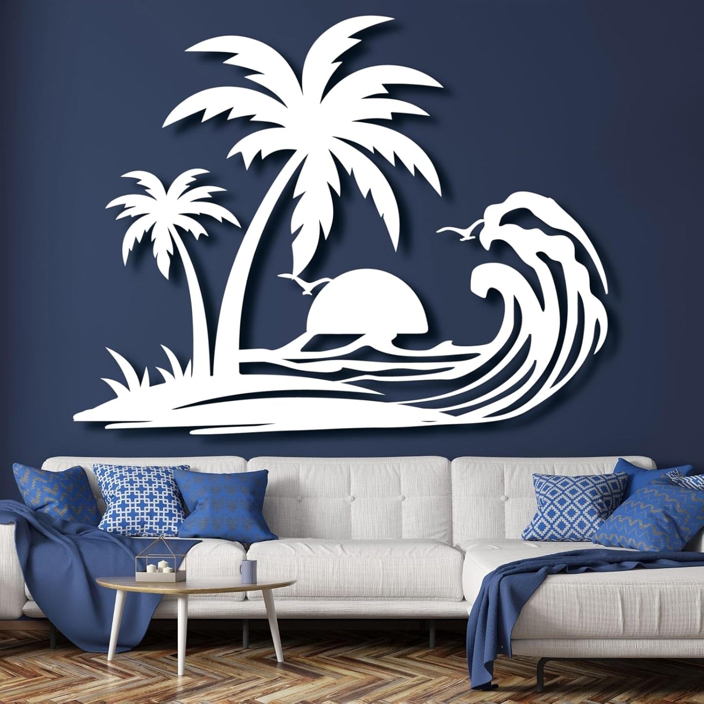 Palm Tree Metal Wall Decor,Palm Tree Metal Wall Art,Metal Palm Tree,Metal Palm Tree Wall Decor,Tropical Metal Wall Art,Beach Wall Decort,Metal Wall Decor (style 1,black,39 L" x 31 W" / 100 x 78 cm)