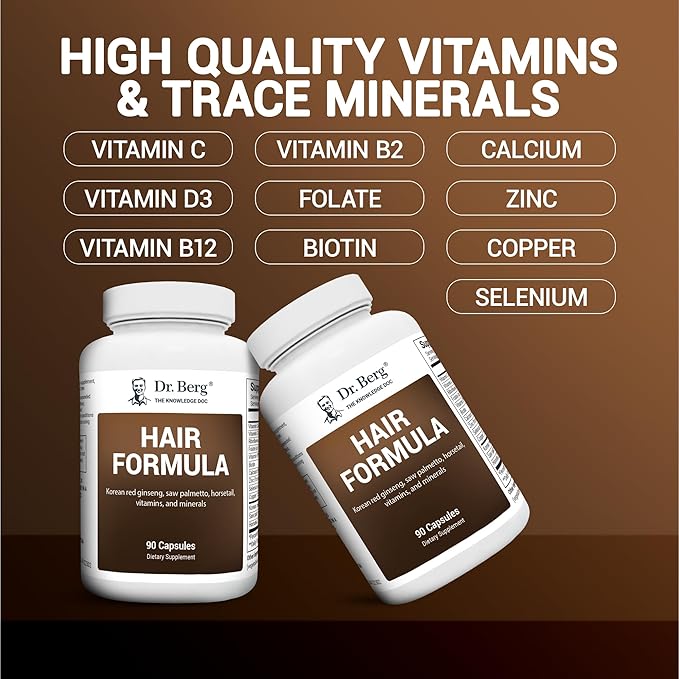Dr. Berg All-in-One Vitamins for Hair, 90 Veg