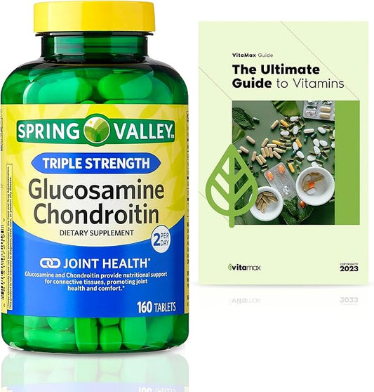 Spring Valley Triple Strength Glucosamine Chondroitin 160 Count (80 Days (2 Items)