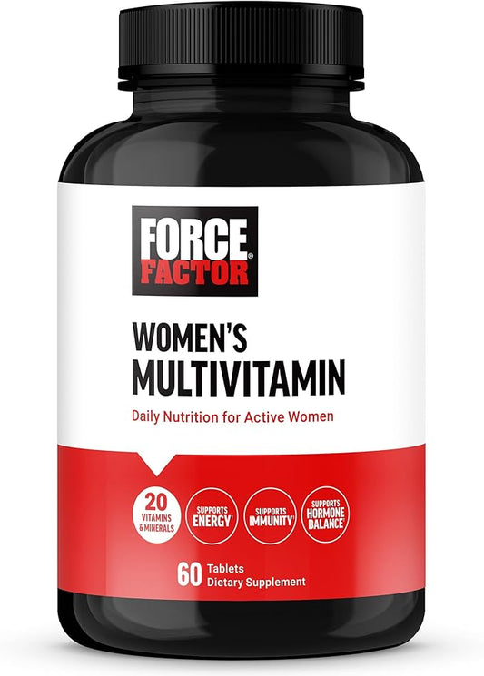 Force Factor Women’s Multivitamin, Multivitamin 20 Vitamins 60 Tablets