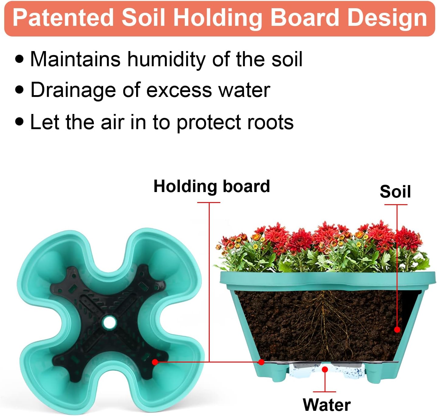 Vertical Planter 6 Tier Stackable Planters Garden Planters Strawberry Herb Flower and Vegetable Planter Indoor Outdoor Gardening Pots with Removable Wheels and Tools