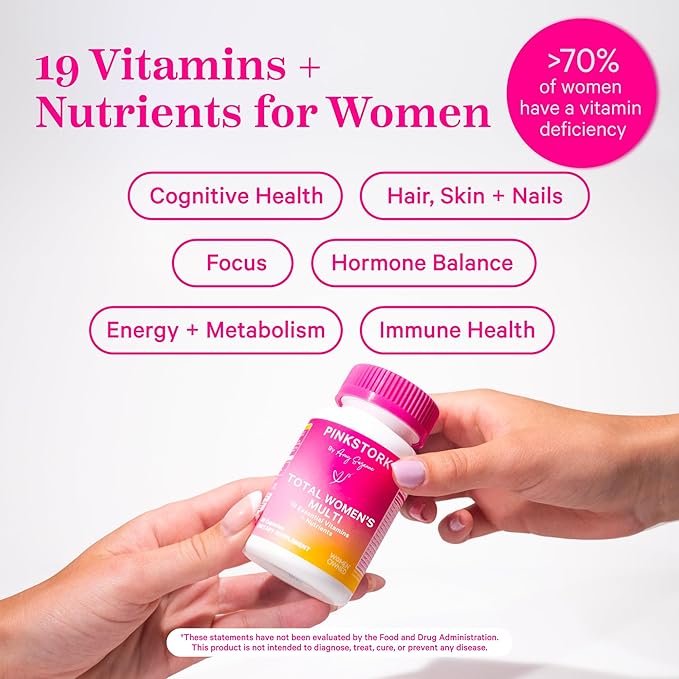 Pink Stork Women's Multivitamin 19 Vitamins B6, B12 B12 & 30 Capsules