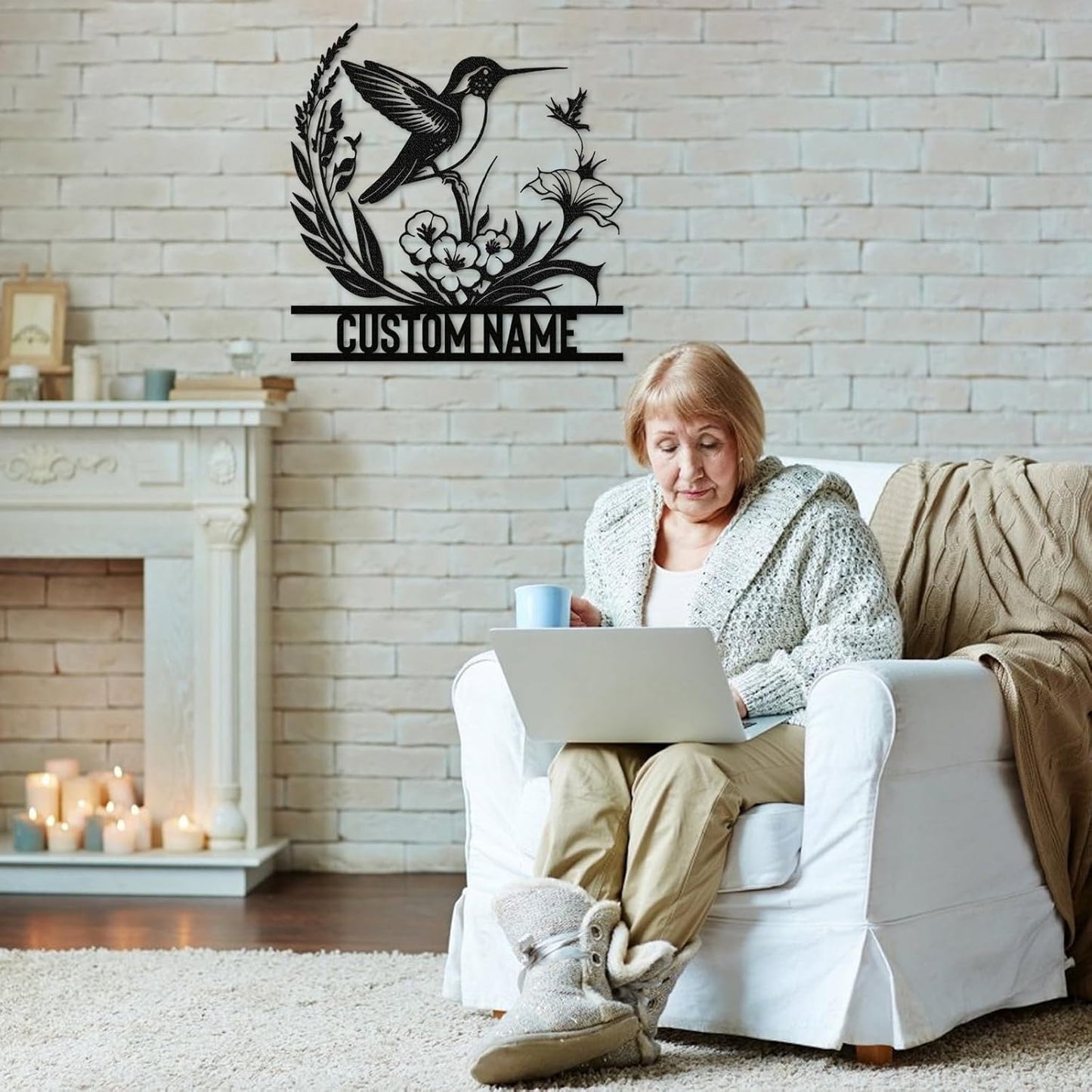 Personalized Metal Signs | Bird Metal Wall Art | Metal Name Sign Birds Welcome Plaque | Custom Garden Sign Yard Signs | Personalized Wedding Gifts | Housewarming Decor Indoor Outdoor