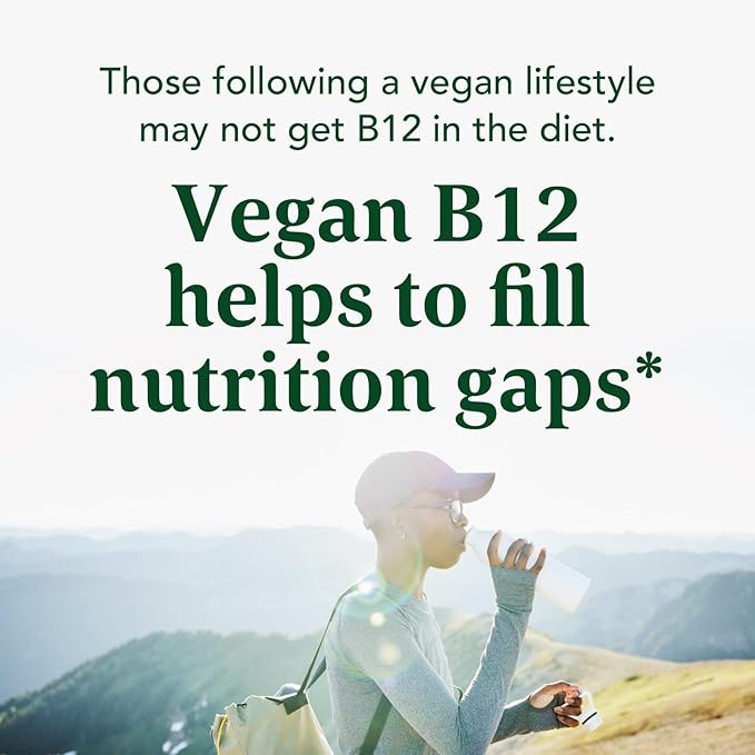 MegaFood Vegan Vitamin B12 B6, B12 B12 Vitamins 30 Tablets