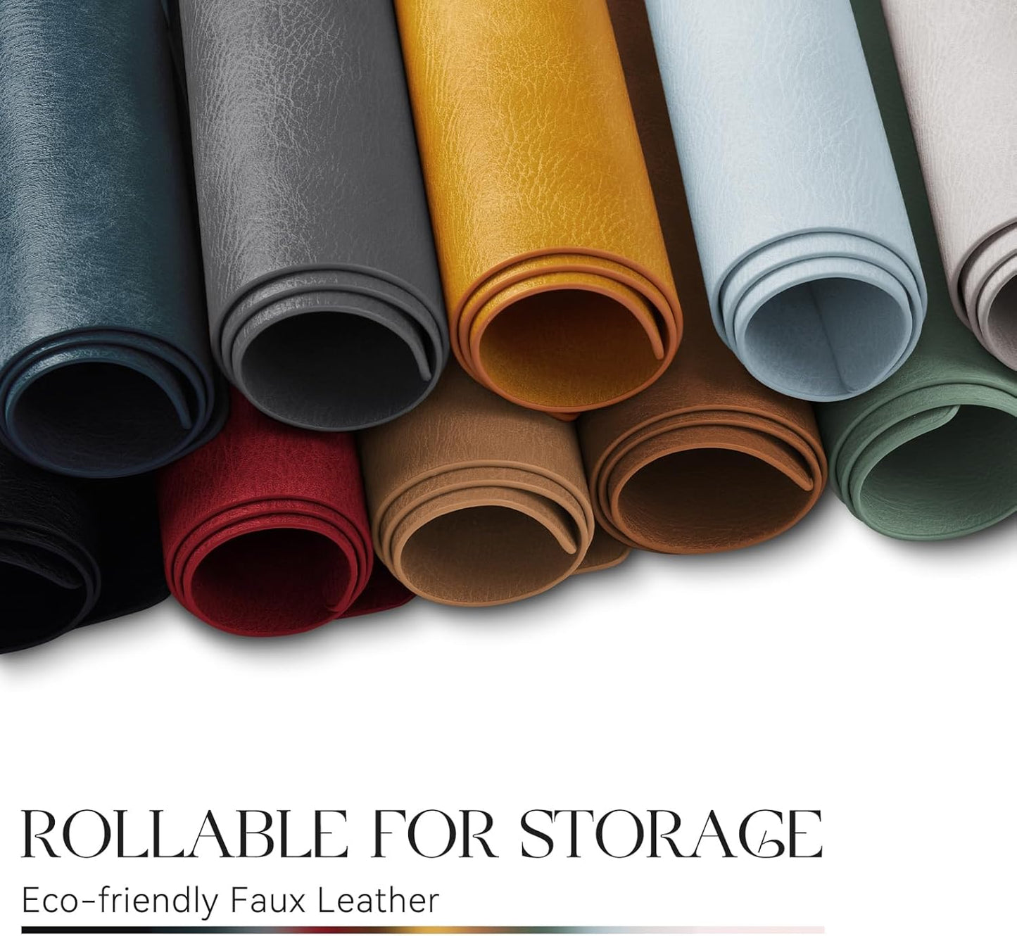 MOSAYT Vinyl Placemats Set of 4-12 X 17 Inch - Faux Leather 100% Waterproof Oil-Proof Wipeable PU Place Mats, Heat Resistant Reversible Table Mats for Kitchen, Dining, Outdoor (Black)