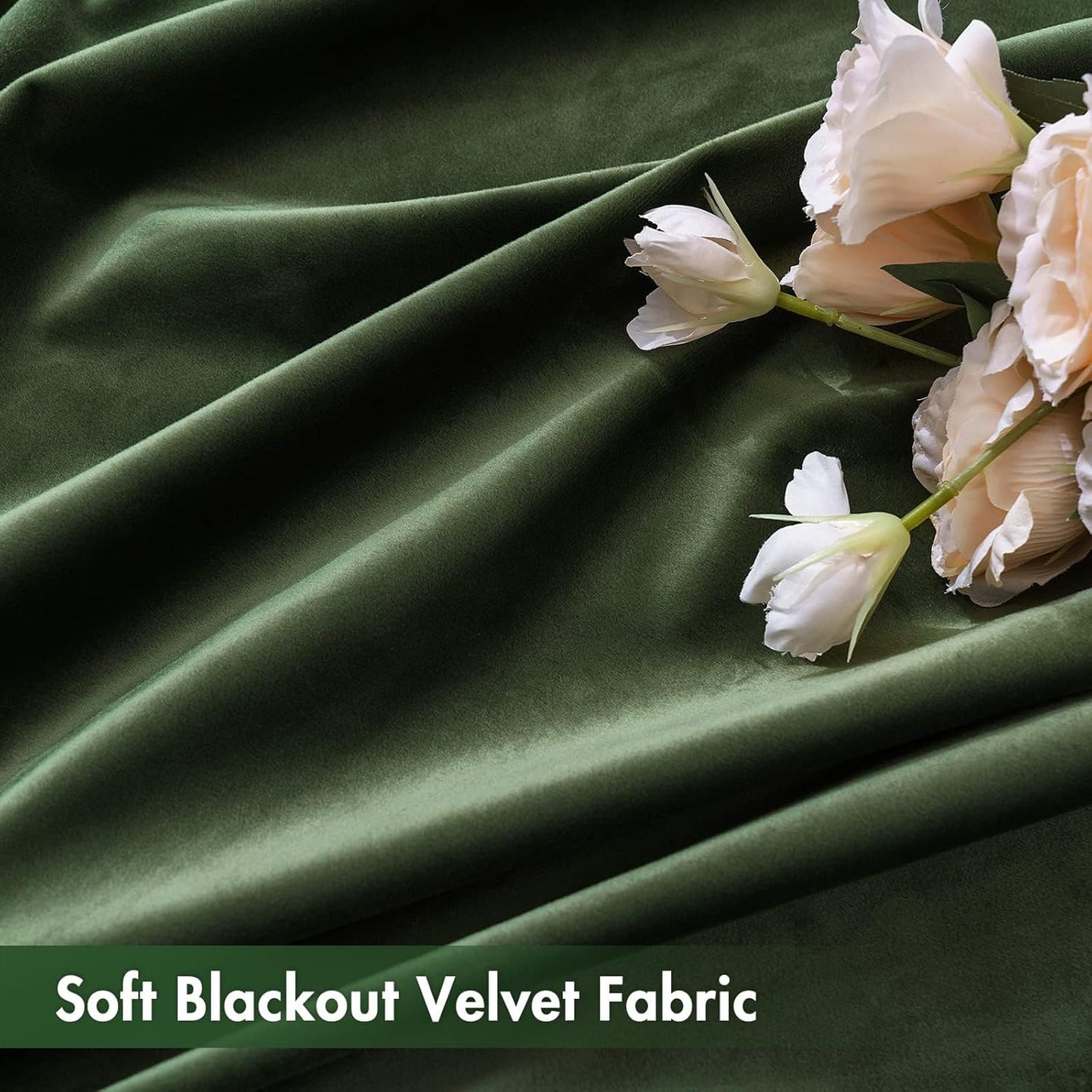 MIULEE Olive Green Velvet Curtains 84 Inches Long, Extra Wide Blackout Drapes for Bedroom Living Room Sliding Door, Thermal Insulated Window Panels, Rod Pocket, Set of 2 W72 x L84