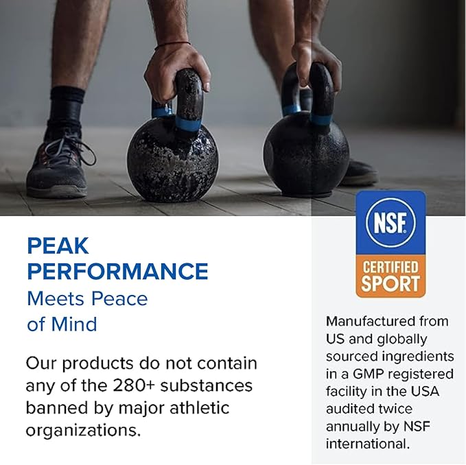 Creatine Monohydrate Powder - NSF Certified for Sport Creatine Supplement to Support Muscle Recovery, Pre + Post Workout Strength and Energy (1 lb / 90 Servings)