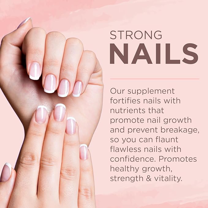 Hair Skin and Nails Vitamins – 5000mcg Biotin 60 Softgels