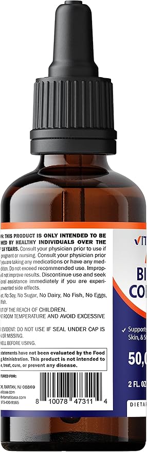 Vitamatic 2 Packs Liquid Biotin & Collagen for Hair Growth - Women & Men – Supports Glowing Skin, Healthy Hair & Nail Growth (2Fl Oz)
