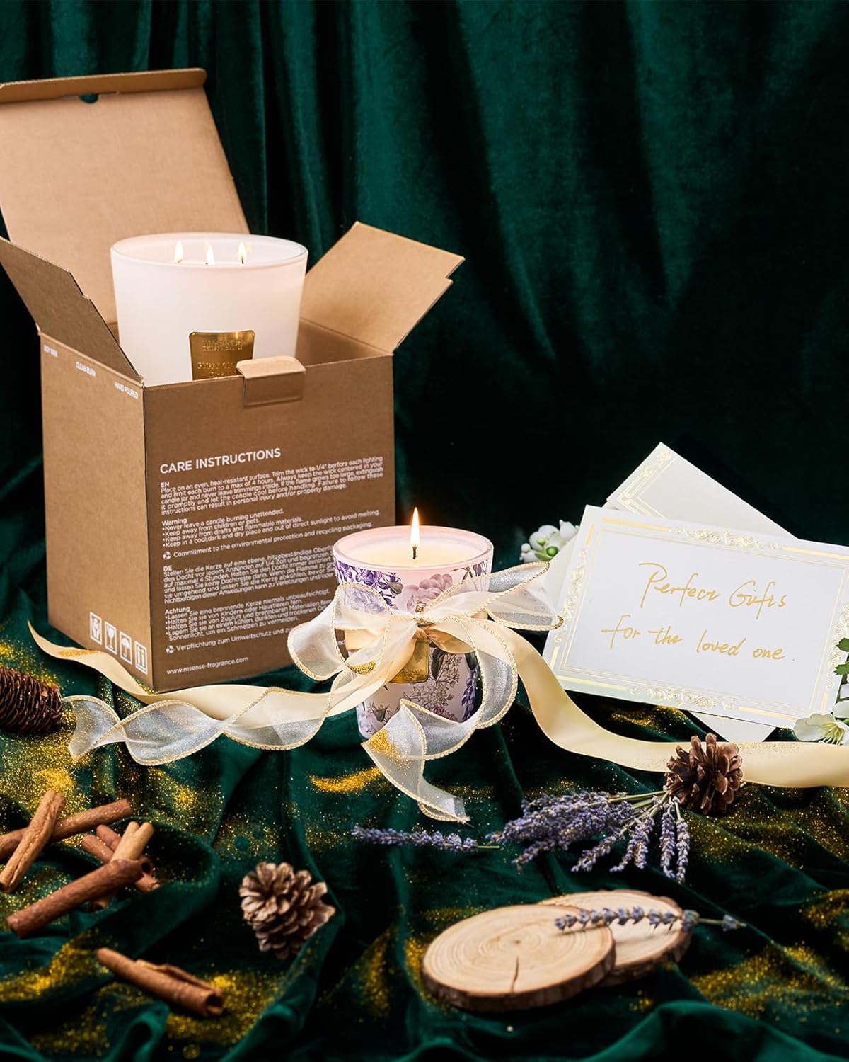 M&SENSE Eucalyptus Cedarwood Scented Natural Soy Wax Candle, 14.1oz 60 Hours Long Lasting Slow Burning Candles for Home Decor, Aromatherapy Candle for Stress Relief