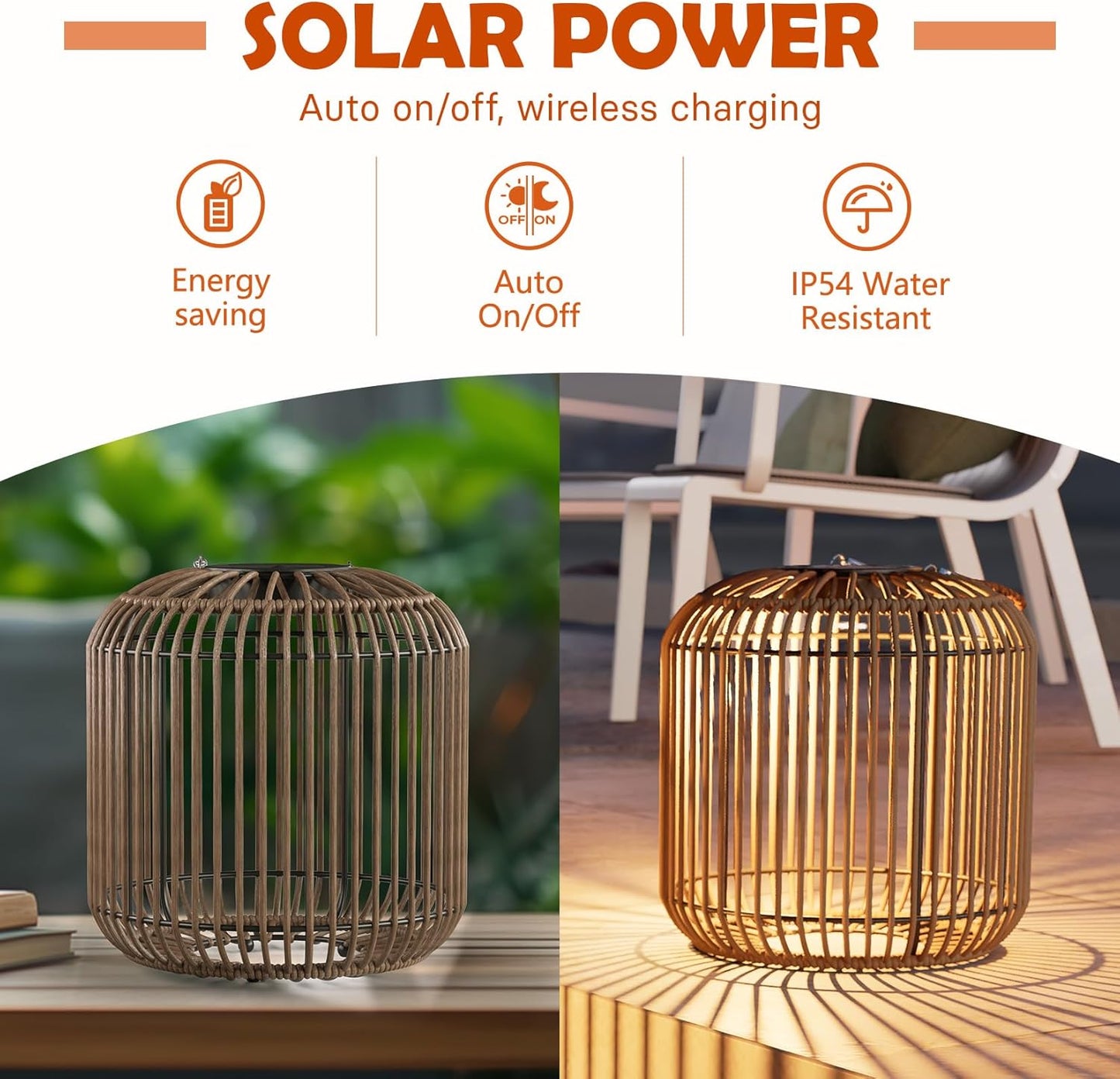Solar Yard 2-Pack Outdoor Solar Lamp, Water-Resistant Lights for Outside Hanging Lantern Table Lamp Lights Decoration for Garden, Yard, Patio, Porch, Trees, Pathway, Natural