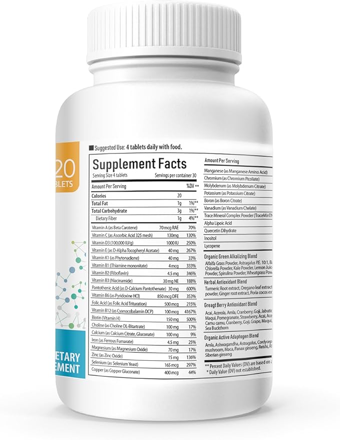 Vital Multi 143 20 Vitamins 72 Minerals,143 Minerals,143 Ingredients 120 Tablets, 30 Day