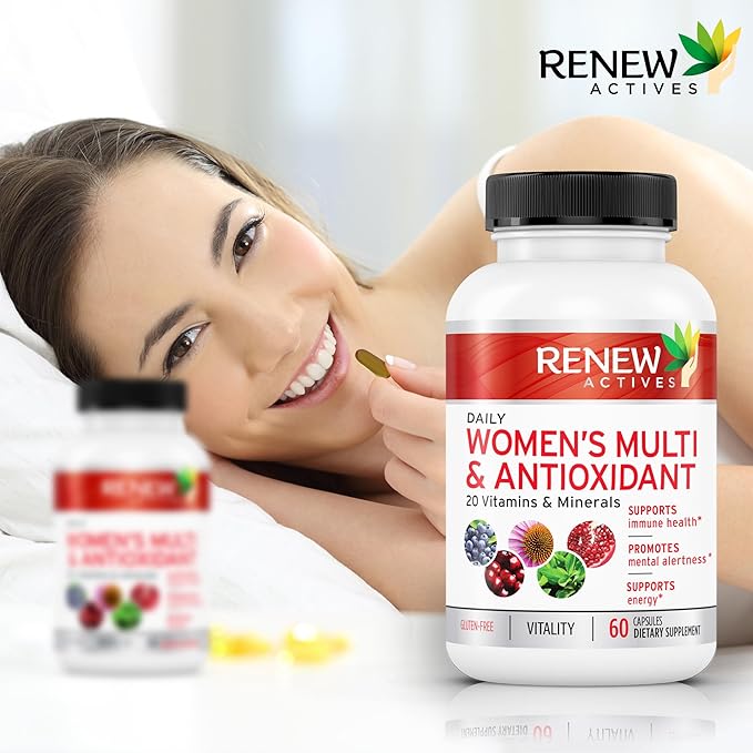 Renew Actives Women's Multi-Vitamin & Antioxidant: 20 Vitamins 60 Capsules