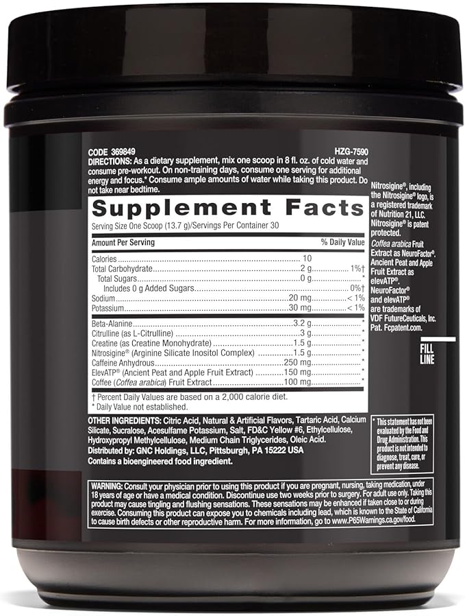 BEYOND RAW LIT | Clinically Dosed Pre-Workout Powder | Contains Caffeine, L-Citrulline, Beta-Alanine, and Nitric Oxide | Orange Mango | 30 Servings