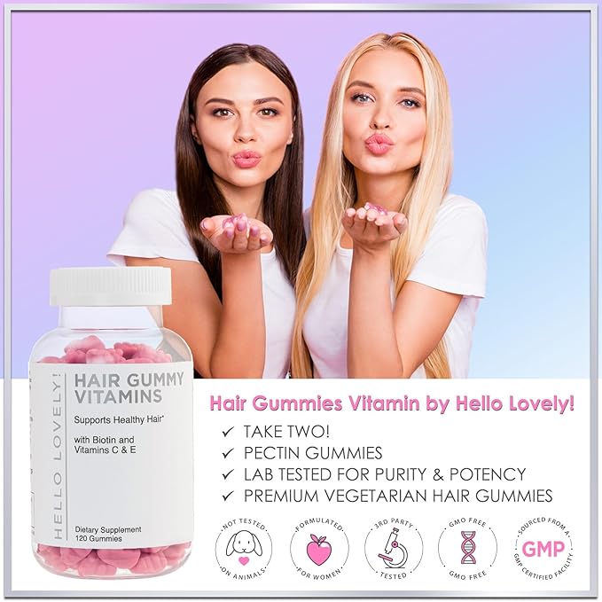 Hello Lovely! Hair Vitamins Gummy 5000 mcg 120 Bear
