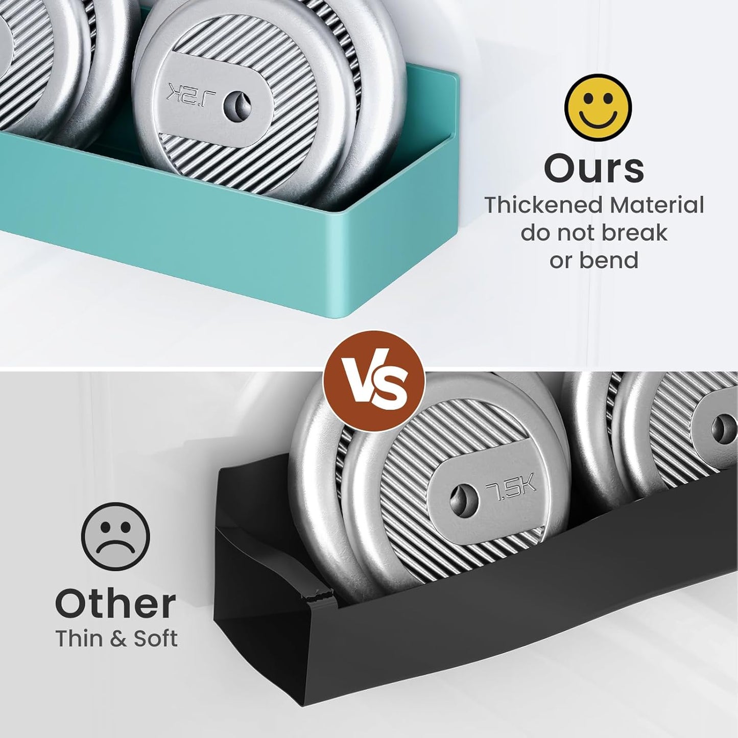 Magnetic Spice Rack for Refrigerator, Kitchen Organizer and Storage Shelf, Blue (4 Pack)…