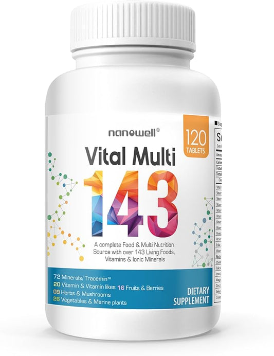 Vital Multi 143 20 Vitamins 72 Minerals,143 Minerals,143 Ingredients 120 Tablets, 30 Day