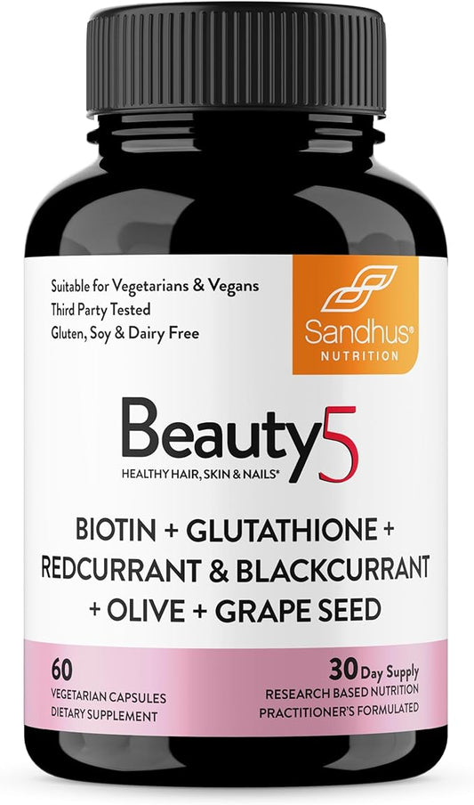 Sandhu's Beauty5 Capsules|60 Vegetarian Capsules| 30