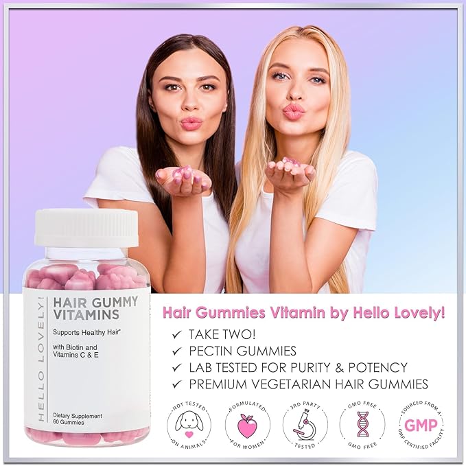 Hello Lovely! Hair Vitamins Gummy 5000 mcg 60 Bear