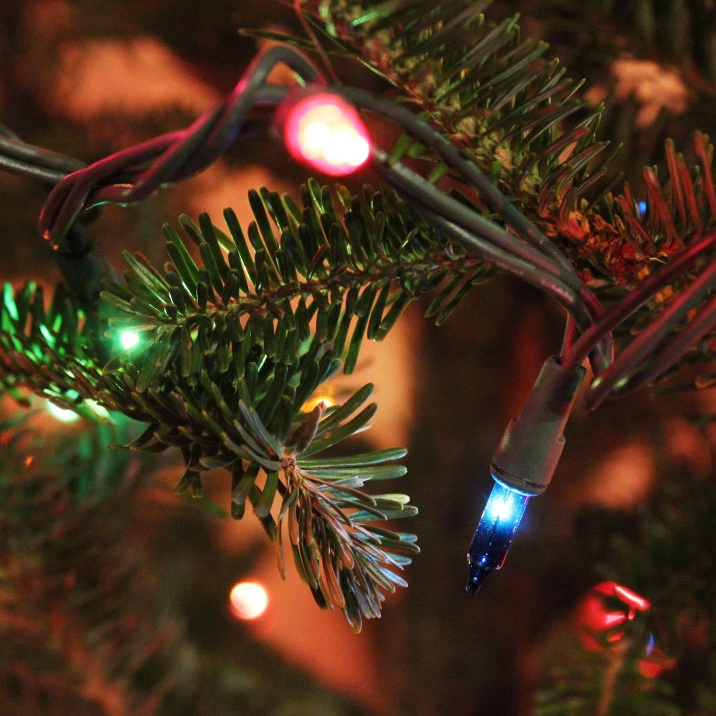 Dazzle Bright Christmas Lights, 60FT 300 Count Incandescent Waterproof Mini String Lights Plug in, Connectable Christmas Decorations for Outdoor Home Party Garden Yard, Multi-Colored