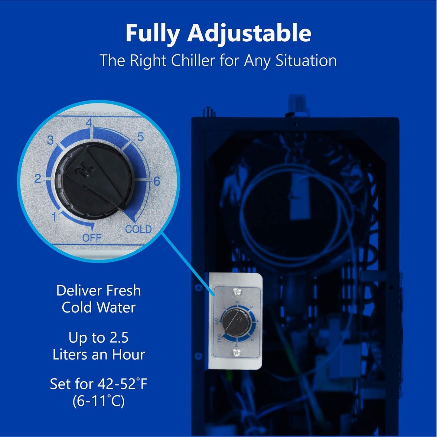 Express Water Universal Chiller Cooling System for Water Filters – Compatible with Reverse Osmosis Filtration Systems – Includes ¼” Quick Connect Set-Up