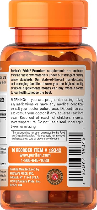 Puritan's Pride Healthy Eyes Lutigold Extra 60 Soft