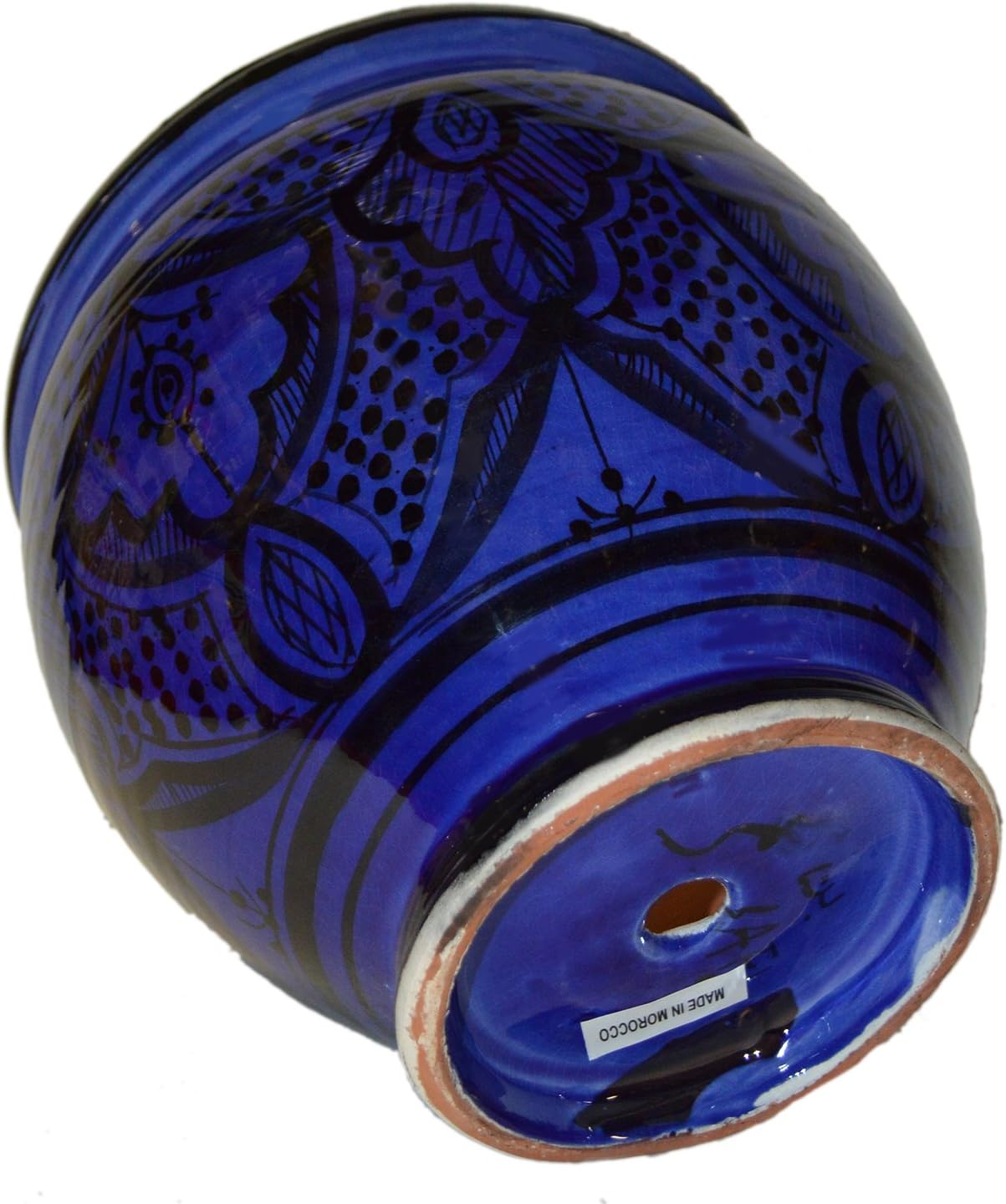 Treasures Of Morocco Flower Pot Moroccan Spanish Garden Drain Hole Ceramic Planter Handmade Multicolored