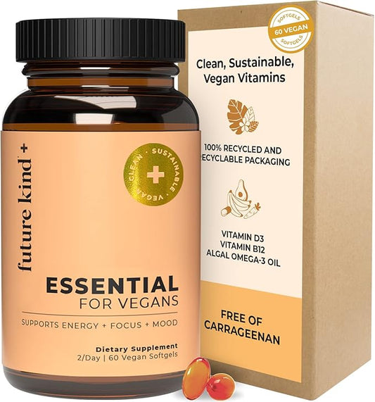 Future Kind Vegan Multivitamins 3 DHA+EPA, B12 & D3 - 60 Tiny