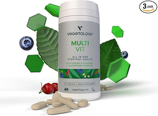 MultiVit Vegan Multivitamins W/26 Vitamin & (3 Pack)