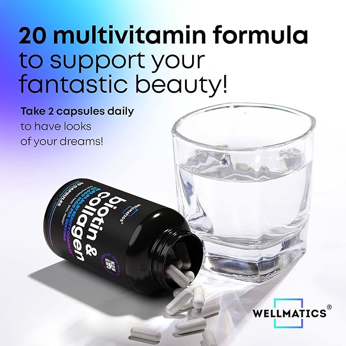 Biotin Capsules with Collagen and Keratin 25000MCG Per 60 Caps